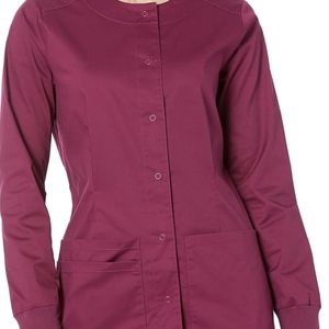 NWT Women's Long Sleeve Scrub Snap Jacket